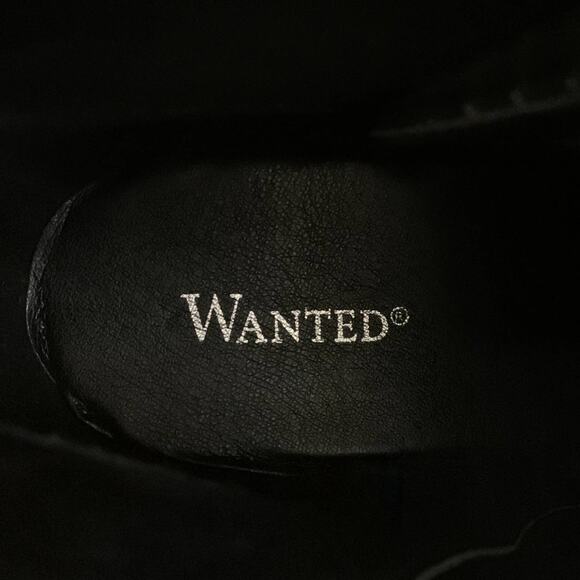 WANTED woman’s black booties ankle boots side zip perforated size 10 - Picture 6 of 8